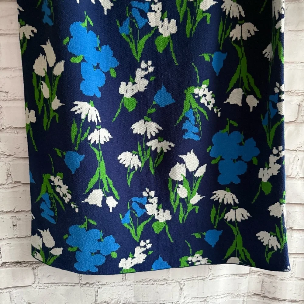 Kate‎ Spade Blue and Green Floral Pencil Skirt - Picture 2 of 5